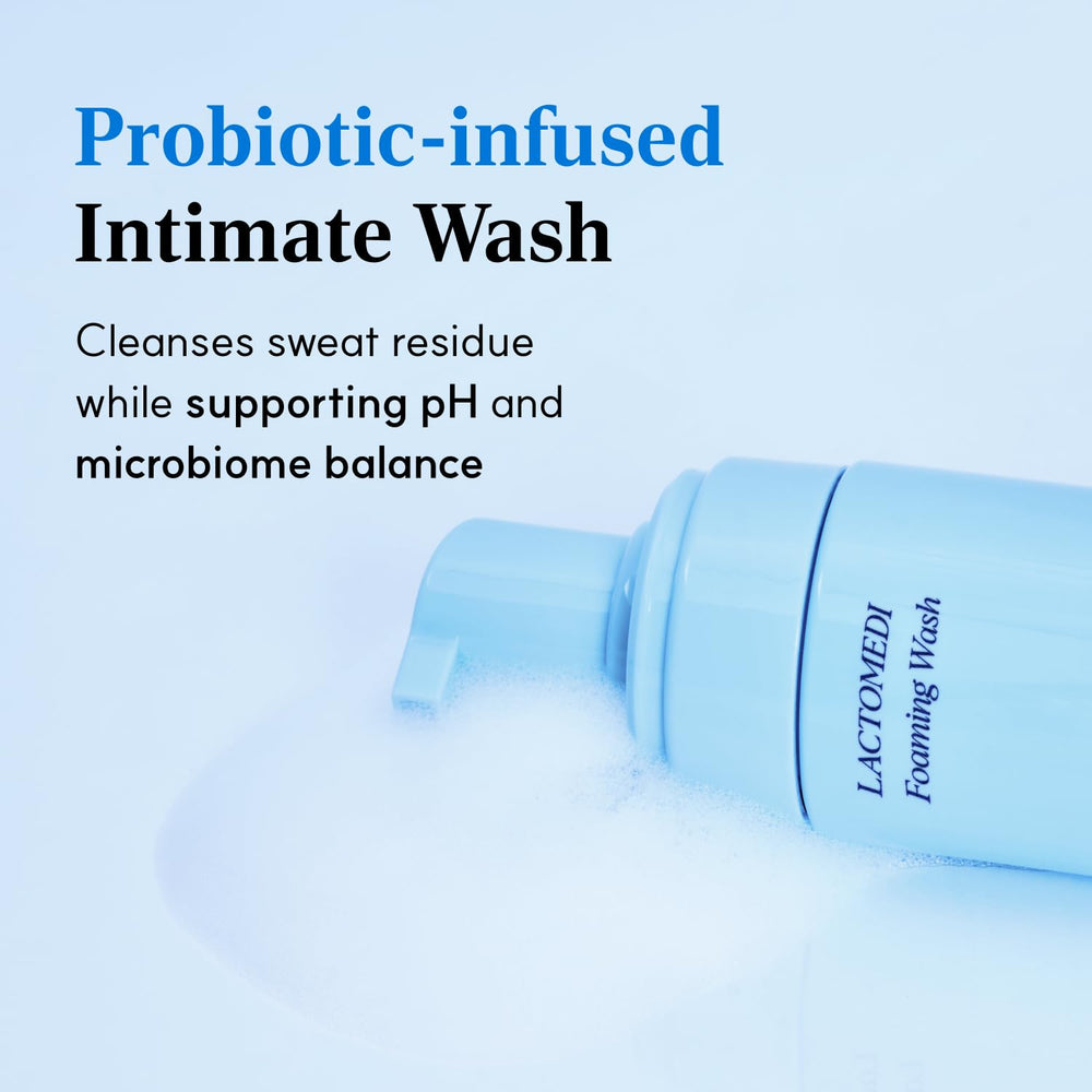 LACTOMEDI wash with green tea and tea tree for soothing ingredients