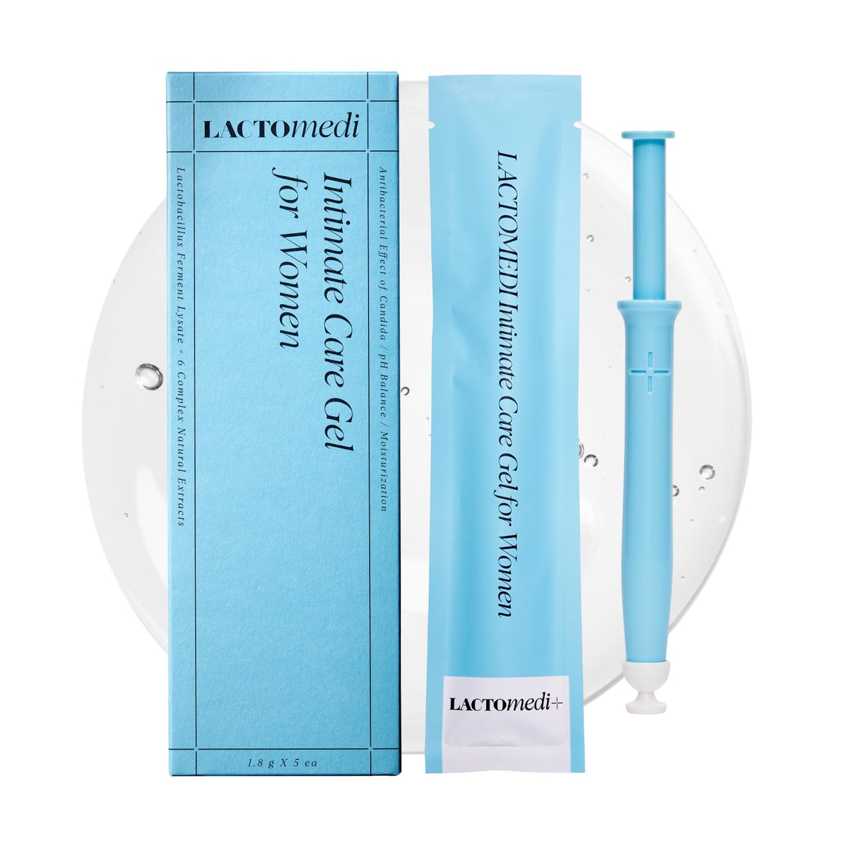 LACTOMEDI Intimate Care Gel box for discreet nightly care.