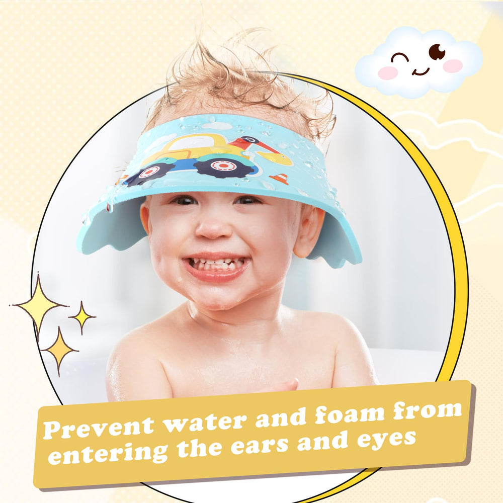 LADES Baby Shower Cap Shield vibrant colors brighten bath time