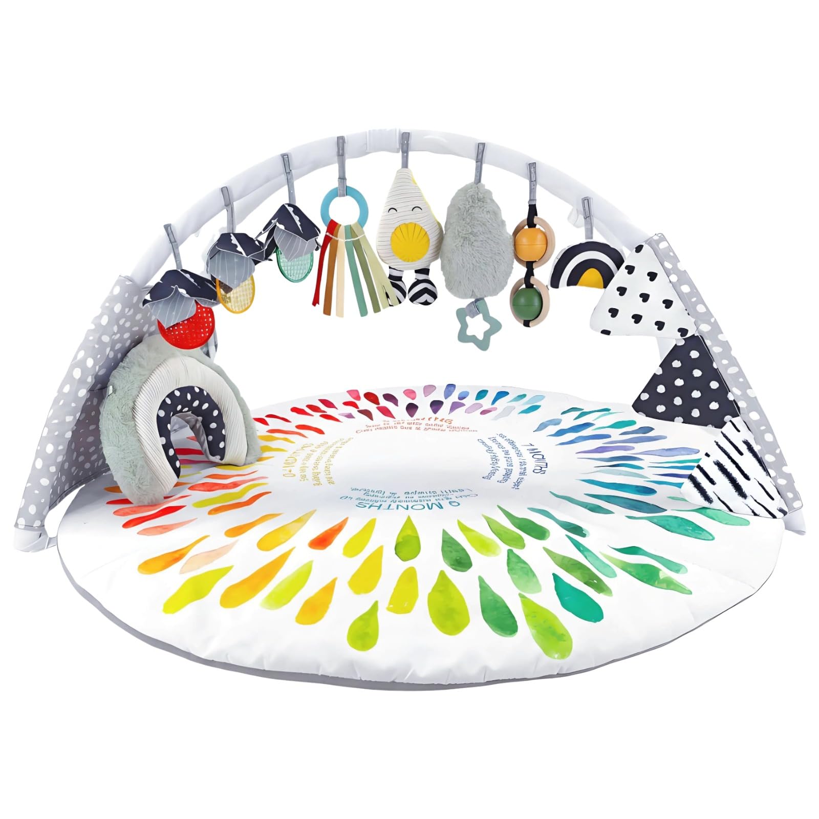 LADIDA Baby Gym Play Mat with soft fabric for gentle sensory exploration.