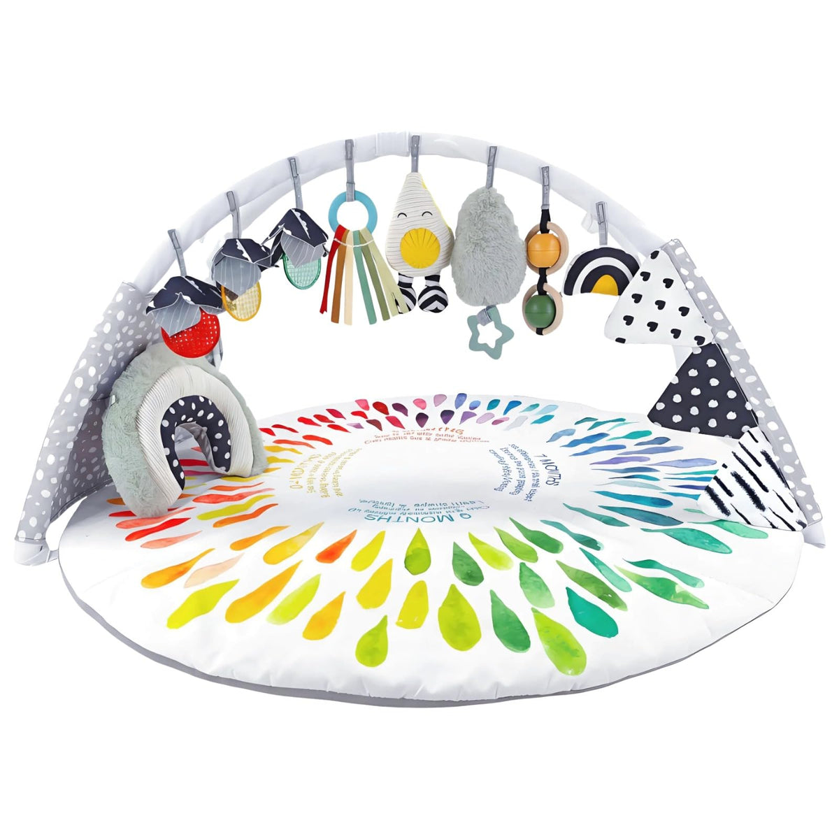 LADIDA Baby Gym Play Mat with soft fabric for gentle sensory exploration.