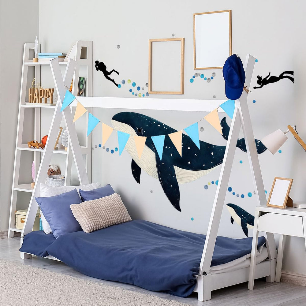 Ladinimo Baby nursery wall sticker brings gentle sea imagery to bedtime routines.