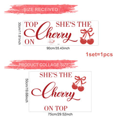 Ladinimo cherry motif wall graphic adds playful decor for celebrations.