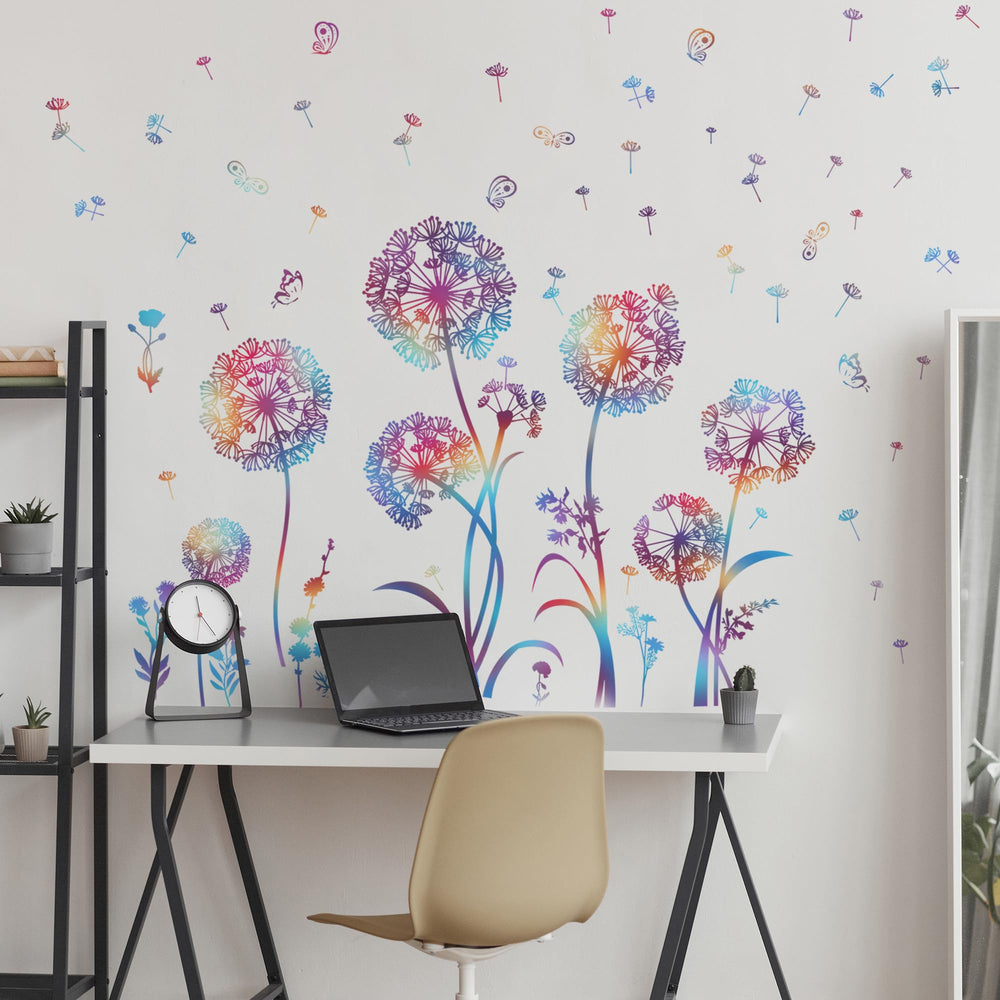 Ladinimo dandelion flower wall sticker collection adds a dreamy floral touch.