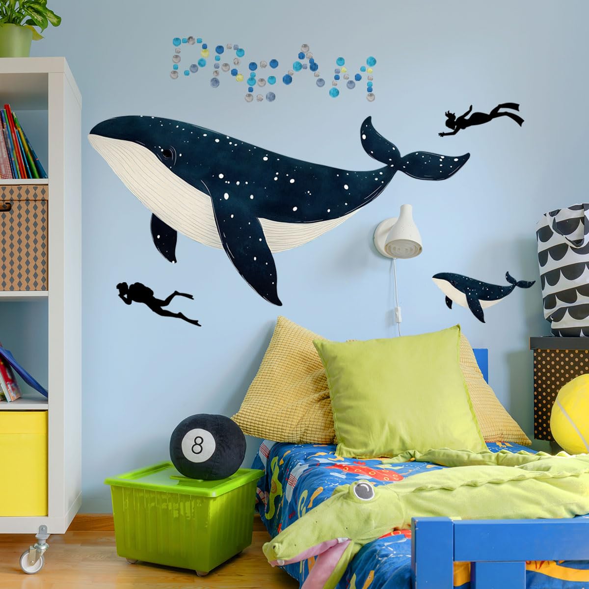 Ladinimo Kids room decor suits both girls and boys with versatile ocean art.