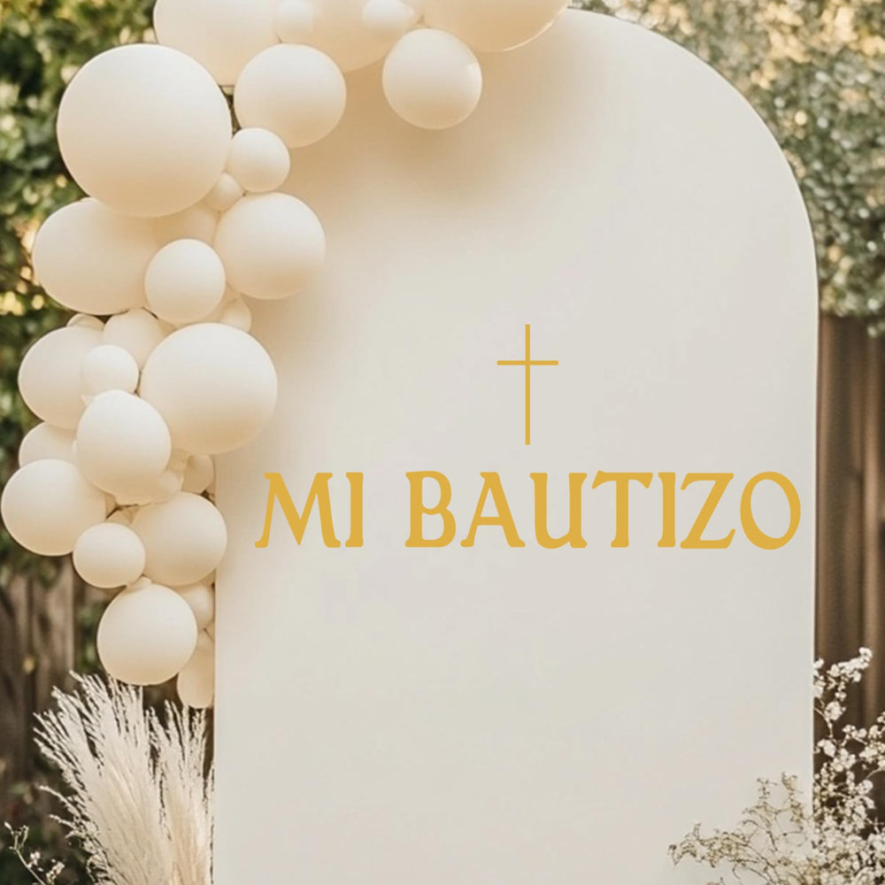 Ladinimo Mi Bautizo durable waterproof decal for long lasting displays