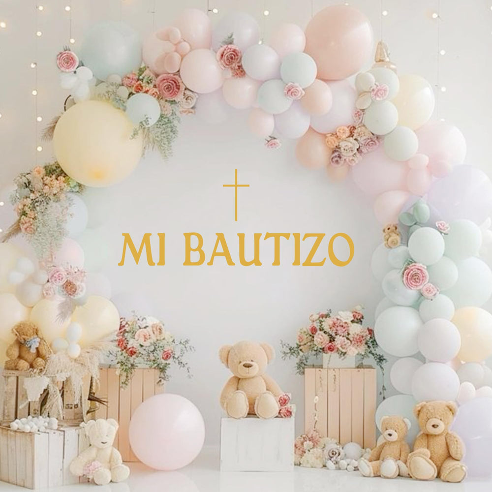 Ladinimo Mi Bautizo elegant script wall decal creates sophisticated decor accent