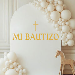 Ladinimo Mi Bautizo wall decal cross design adds sacred touch to celebrations
