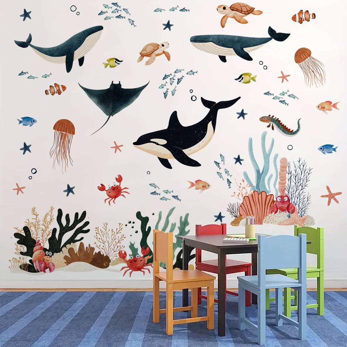 Ladinimo Ocean Wall Decal Turtle brings friendly sea life to any room.