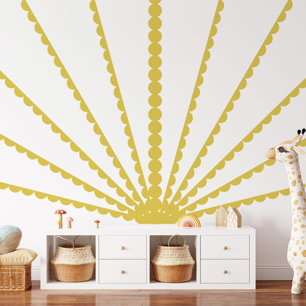 Ladinimo scallop border art deco transforms flat walls into vibrant focal points.