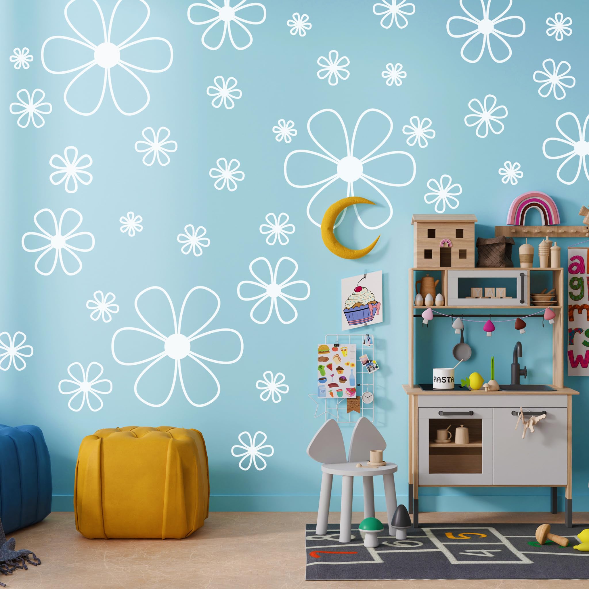 Ladinimo living room art offers easy removal when re-styling.