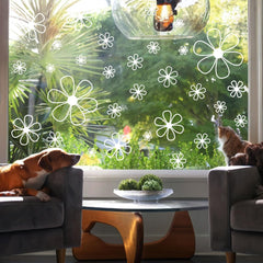 Ladinimo White Daisy pattern decal designed for nurseries and playrooms.
