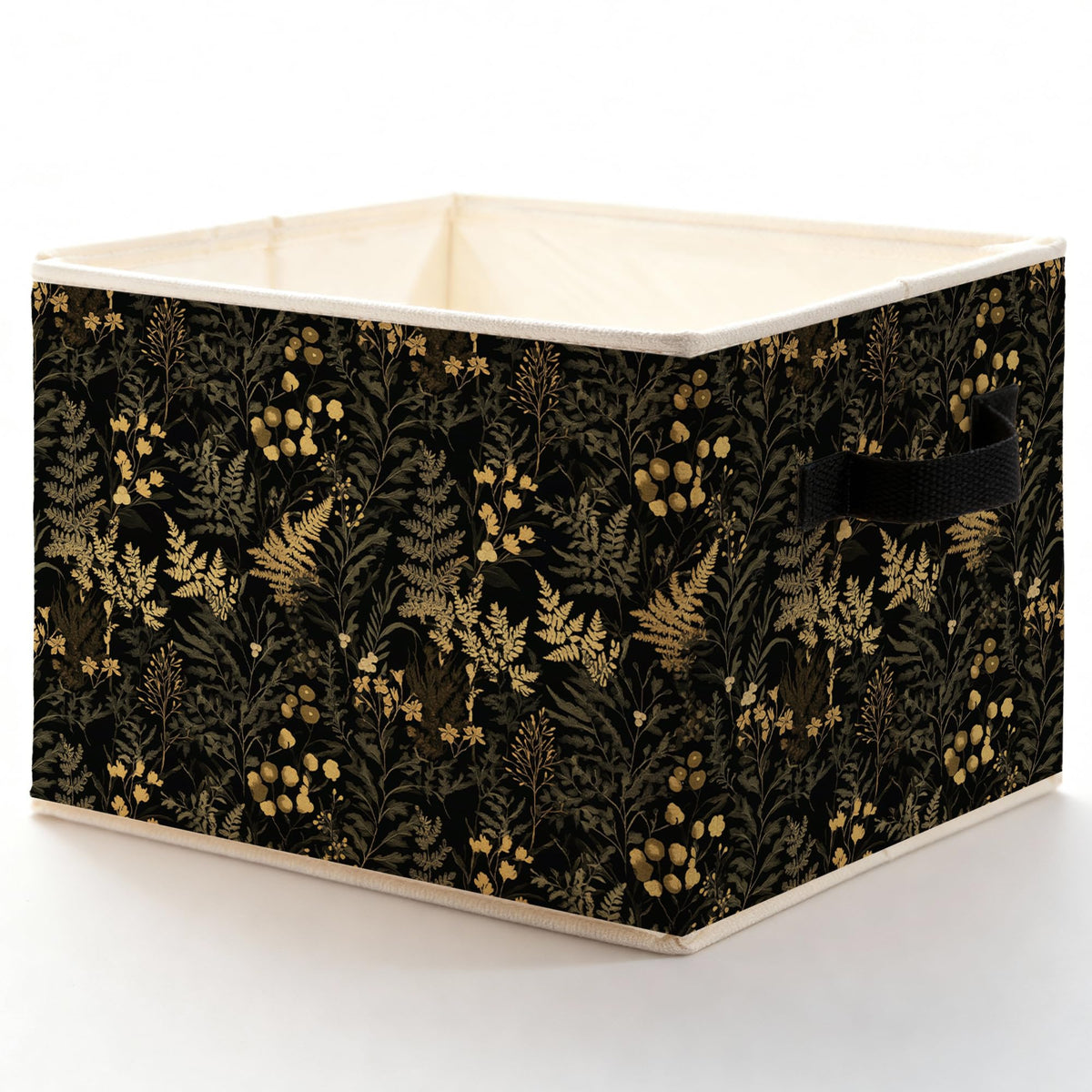 LADOCK storage bin with fern pattern for neat living spaces.
