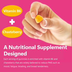 Laicuherb PMS Gummies vitamin B6 for energy support.