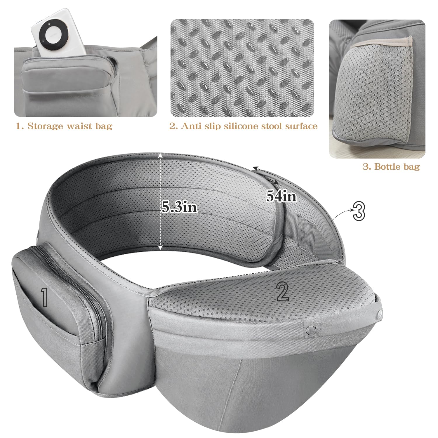Laifarkost carrier with adjustable shoulder straps to fit different body types.
