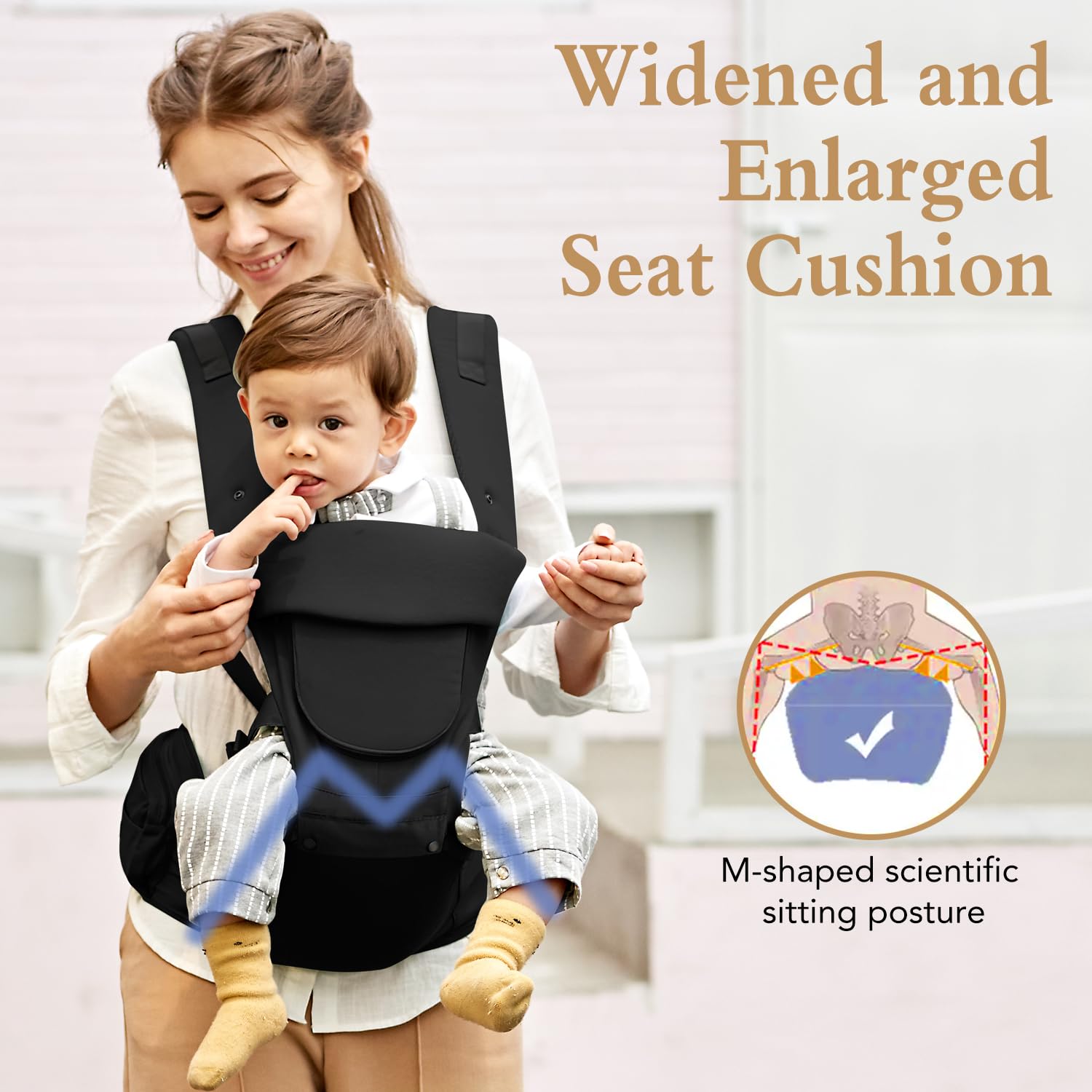 Laifarkost Baby Carrier Pocket Storage keeps milk bottles, keys, and phones close at hand.