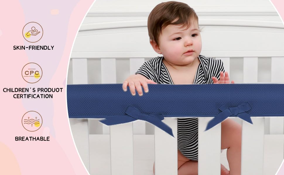 Laifarkost teething covers blue short panel offers a gentle surface for tiny chews.