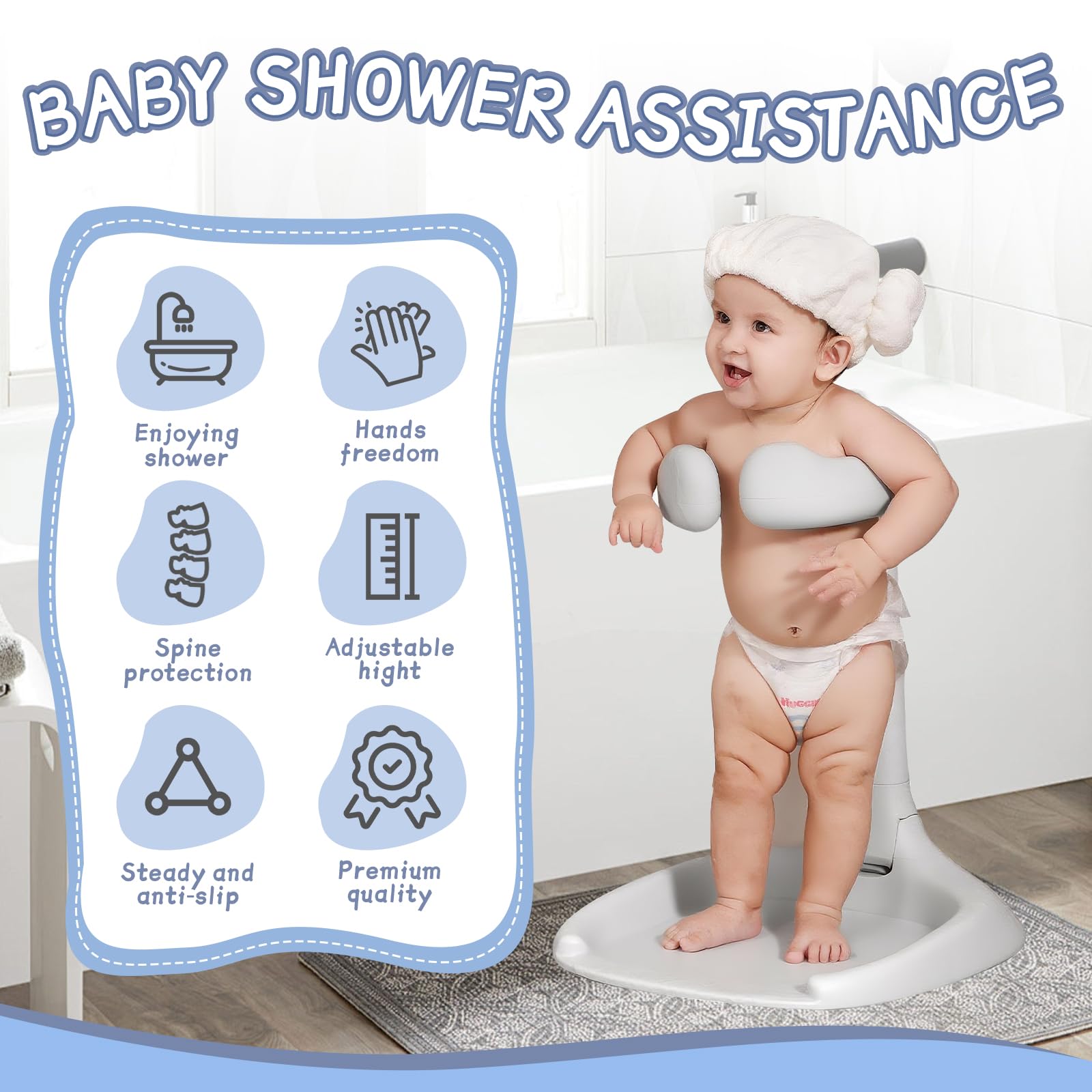 Laigoldana convenient cleaning and storage design after bath time.