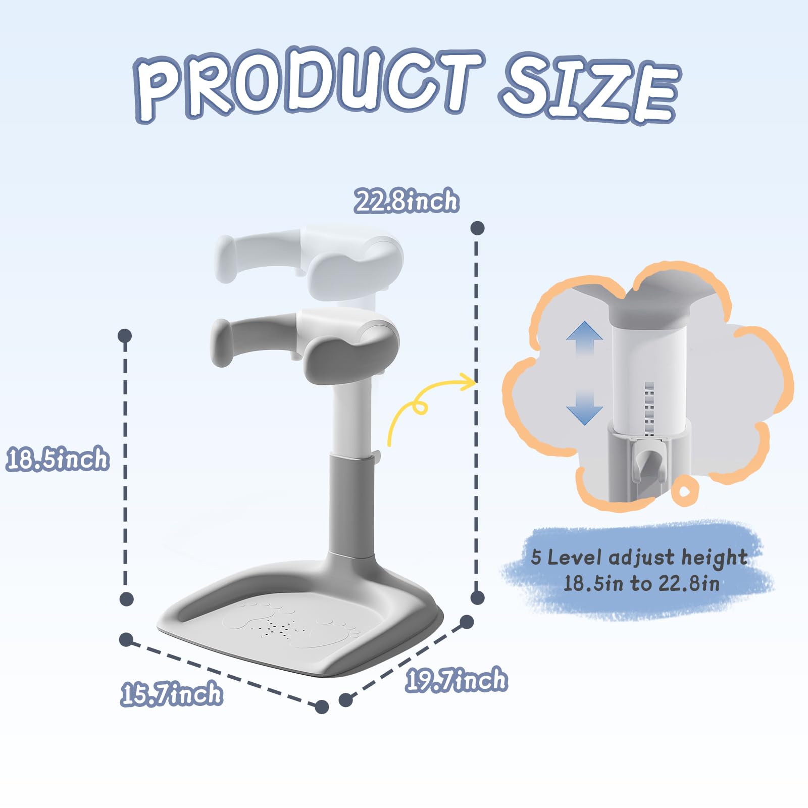 Laigoldana baby shower head holder keeps water easily within reach.