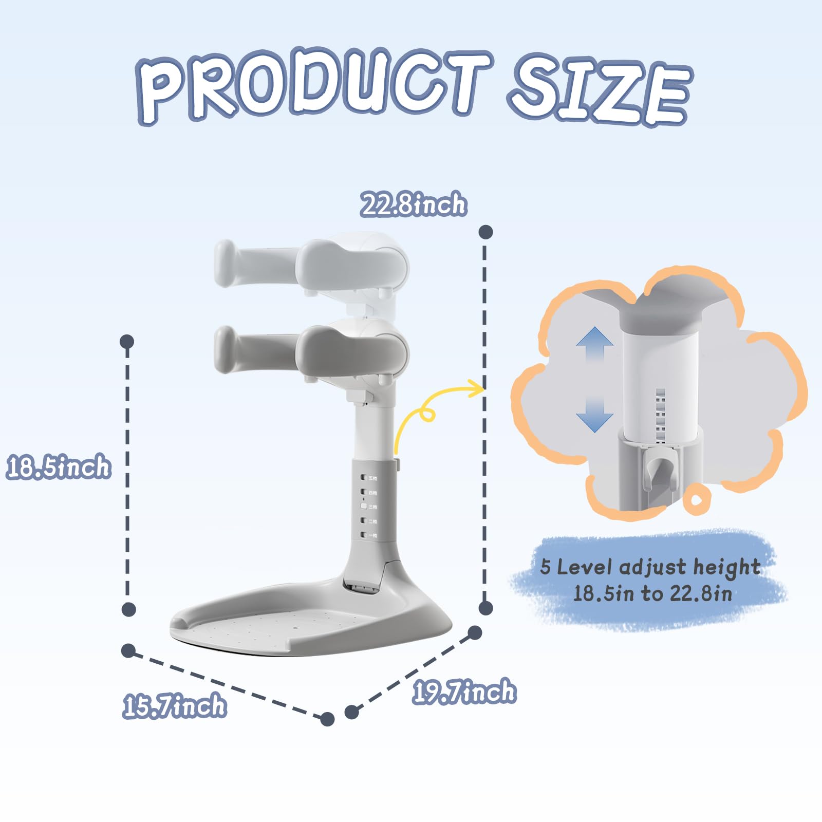 Laigoldana baby shower stand with shower head holder keeps water hands-free.