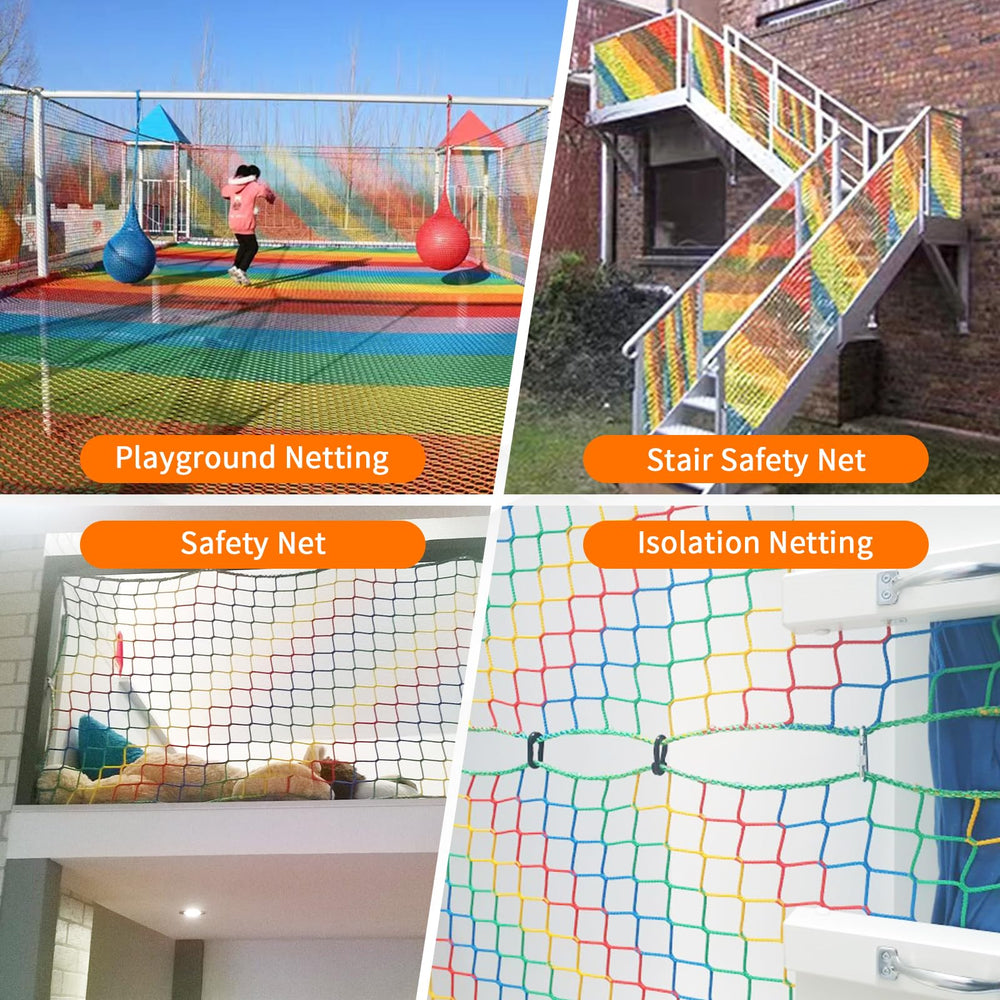 LAKNUAL multi-use rope net for garden fences supports playful climbing.