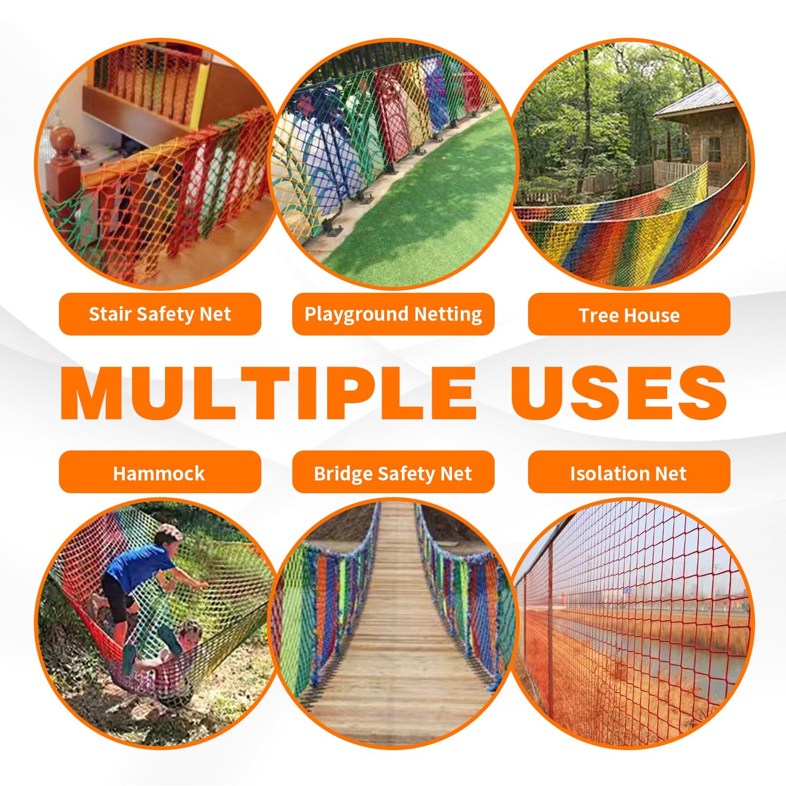LAKNUAL rope net for playground offers versatile safety and recreation options.