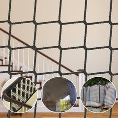 LAKNUAL kids safety net on stairs provides a secure barrier for children and pets, durable.