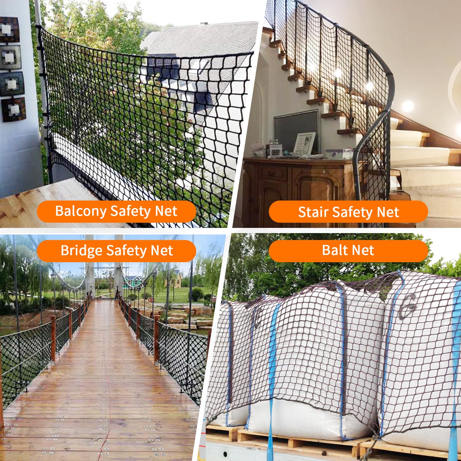 LAKNUAL reinforced polyester mesh features uniform weave for even load distribution.