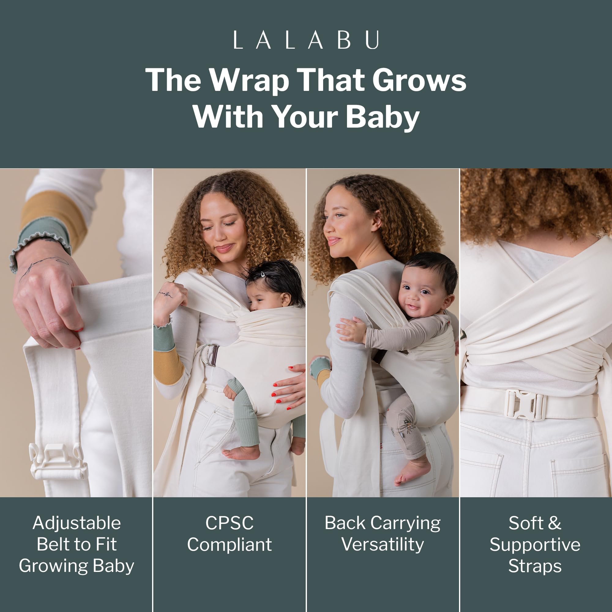 Lalabu Simple Wrap breathable modal fabric keeps you and baby cool.