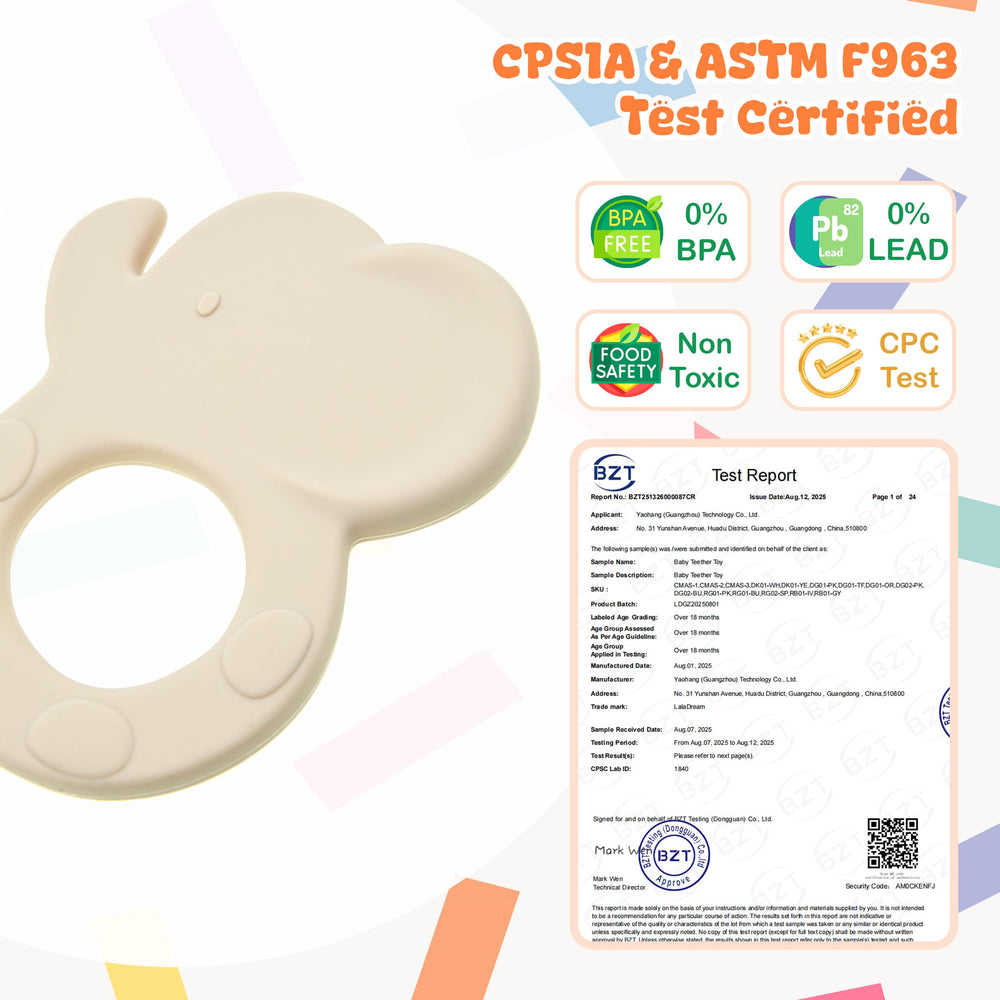 LalaDream baby teether is dishwasher-safe and boil-safe for easy cleaning