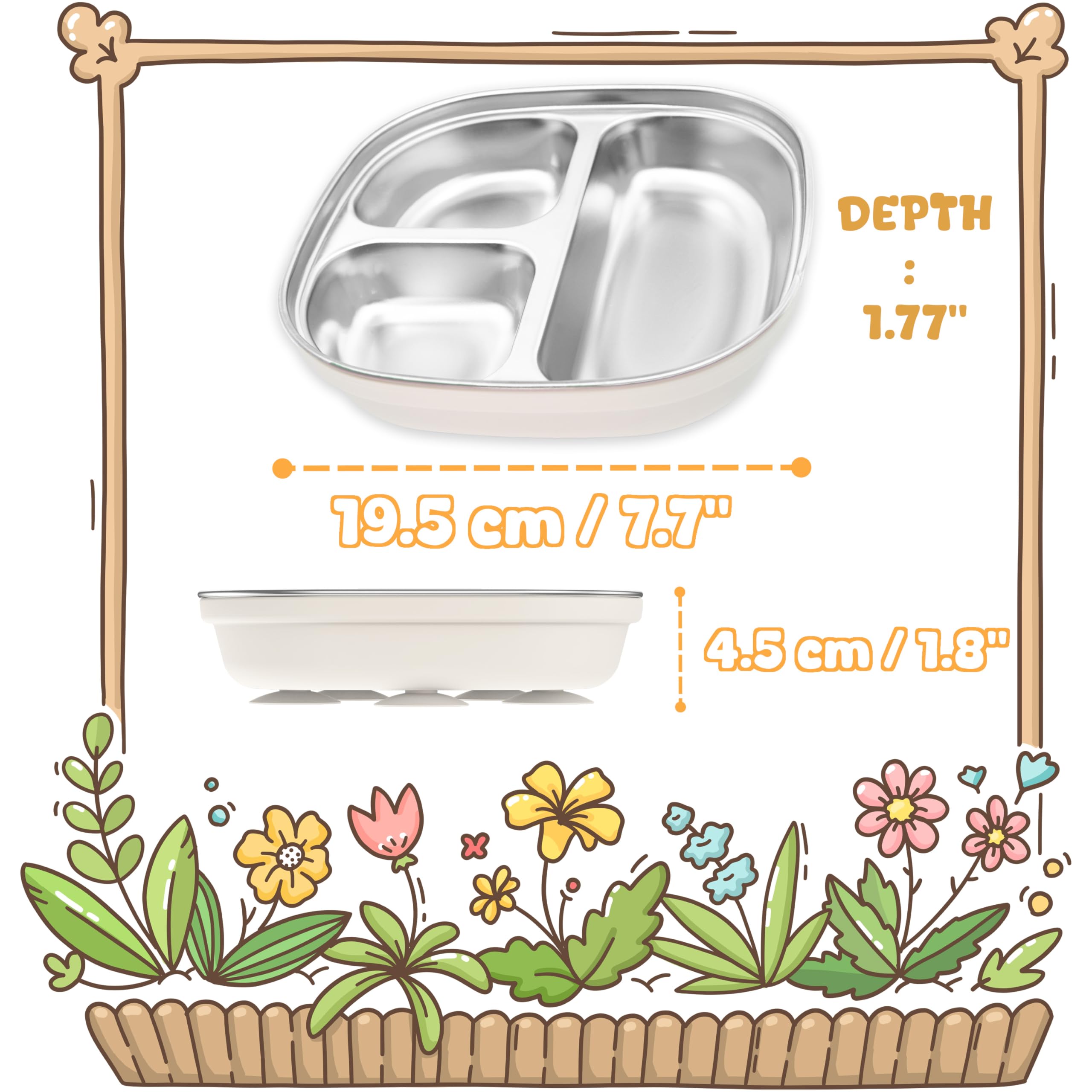 LalaDream removable silicone sleeve protects the plate while simplifying cleaning.