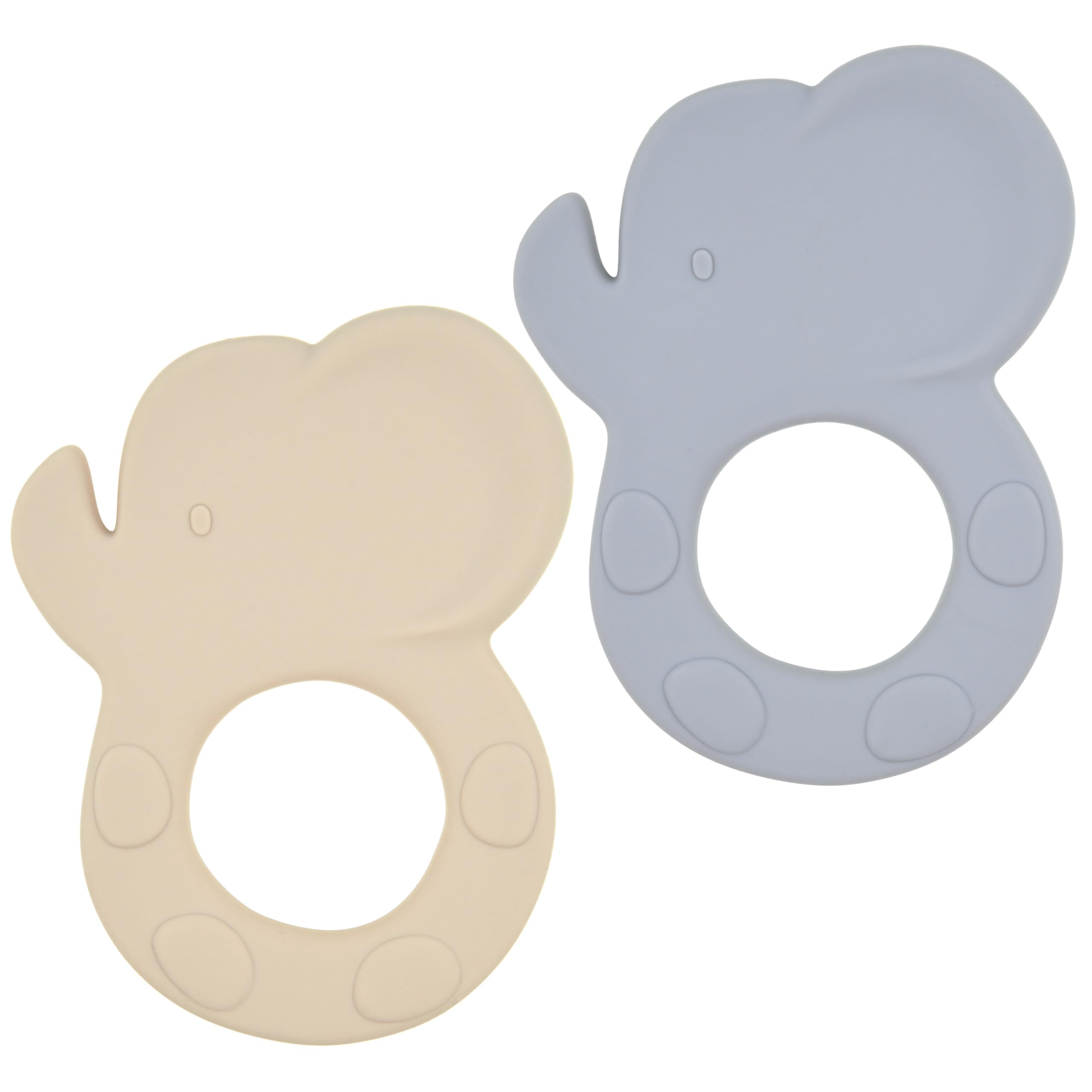 LalaDream silicone baby teether elephant ivory gray with BPA-free, food-grade silicone for safe chewing