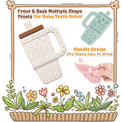 LalaDream teether with textured front for varied mouth and finger sensations