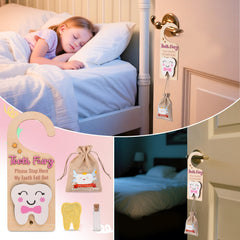 LALADUCK fabric tooth pouch for safe storage of coins and teeth