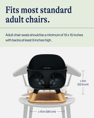 Lalo booster seat surfaces are easy to wipe clean after messes.