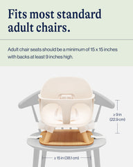 Lalo booster seat Grapefruit, cleaning-friendly surfaces for quick wipe-downs