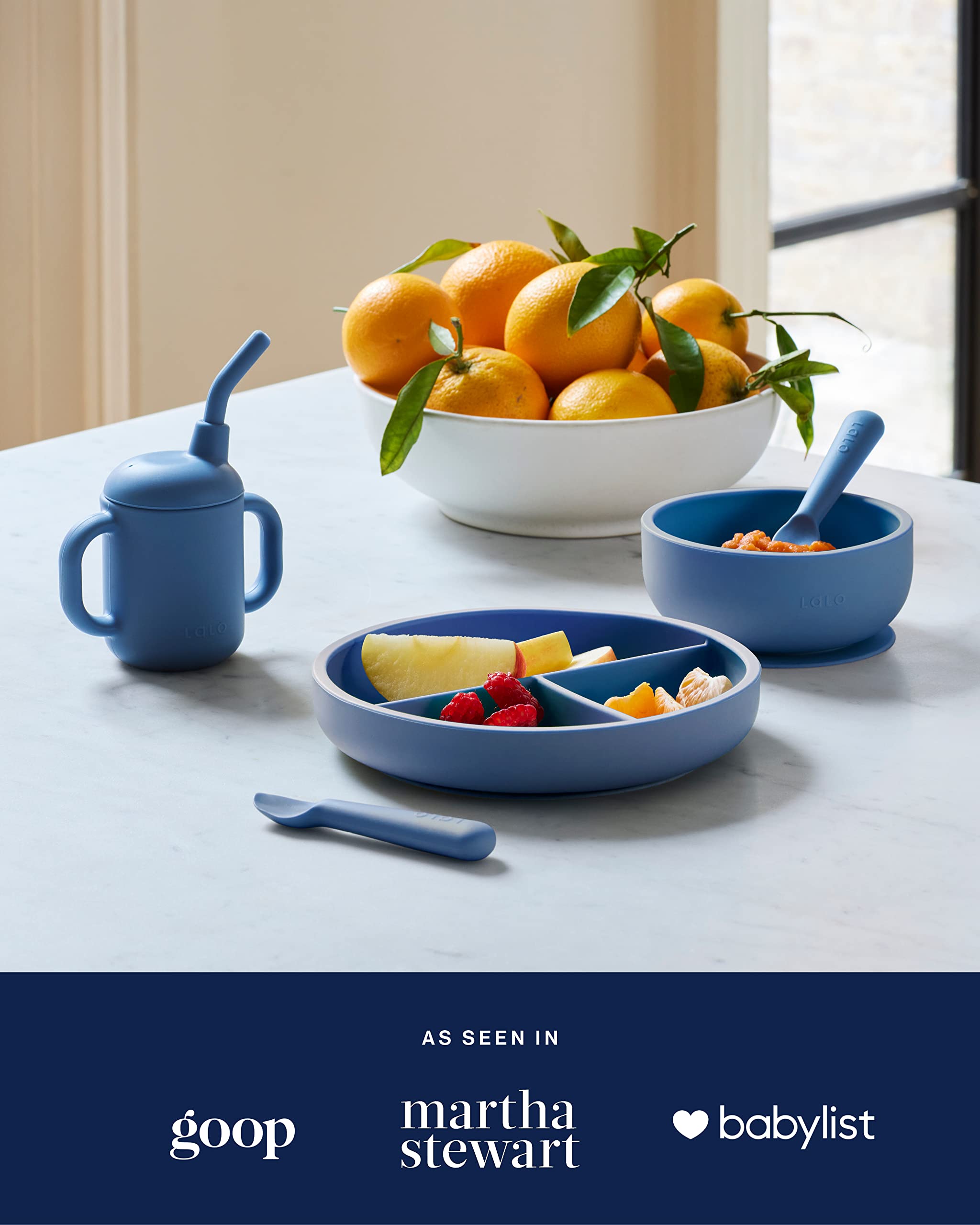 Lalo First Bites travel-friendly kit ready for on-the-go meals