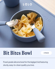 Lalo bowls use food-grade silicone, BPA-free for safe toddler meals