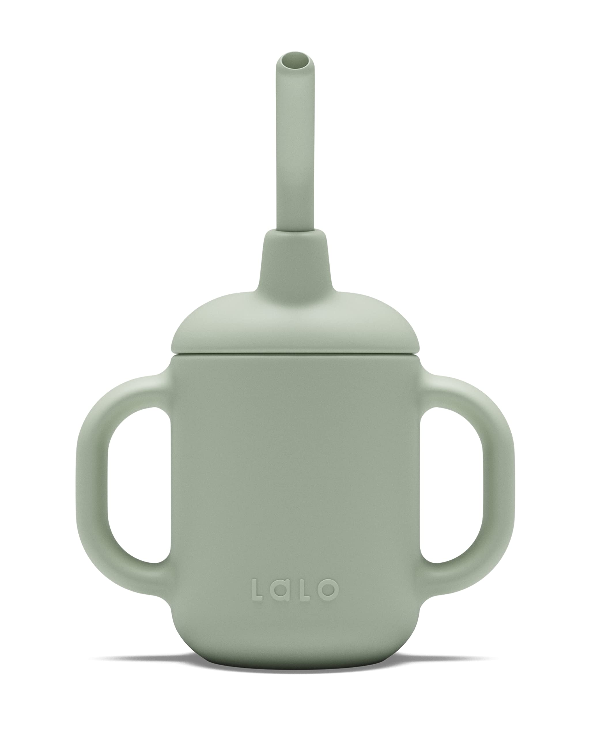 Lalo Little Cup Sage 4oz shown, compact and safe for tiny hands, ideal for on-the-go hydration