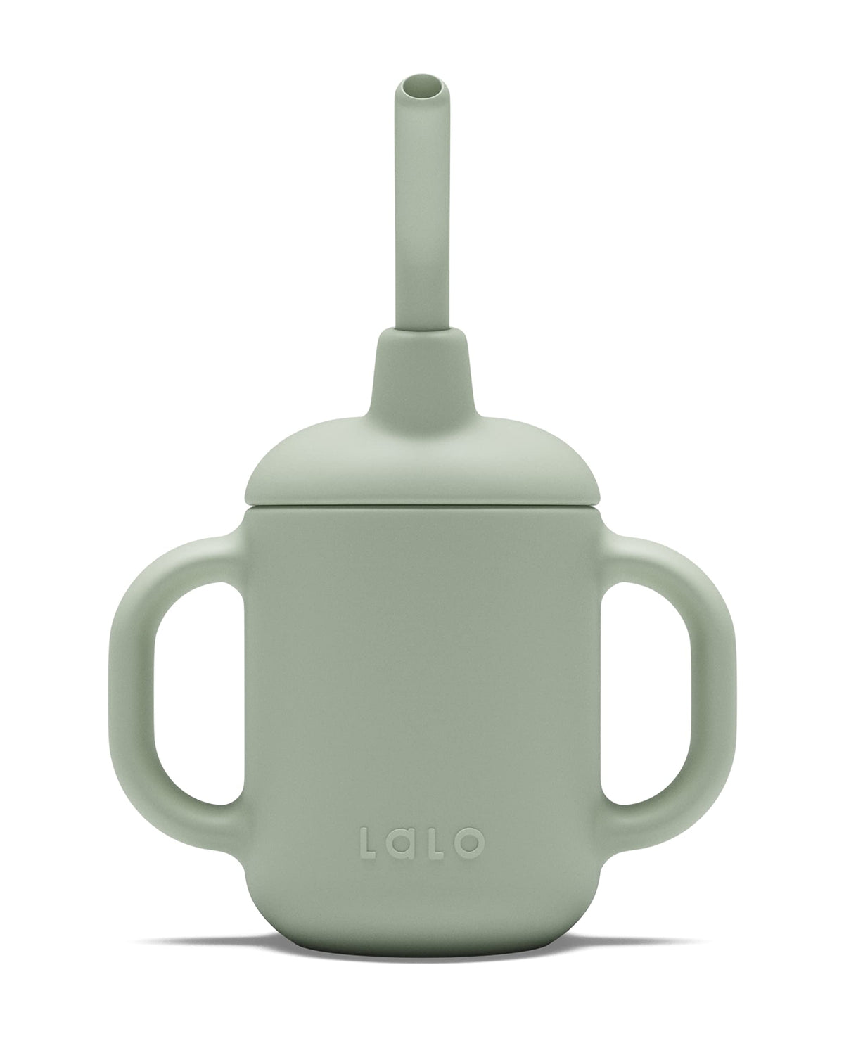 Lalo Little Cup Sage 4oz shown, compact and safe for tiny hands, ideal for on-the-go hydration