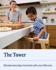 Lalo Tower birch wood with non-toxic finish for durable use.