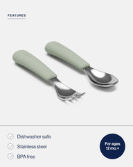 Silicone-tipped spoon from Lalo, easy grip for little eaters