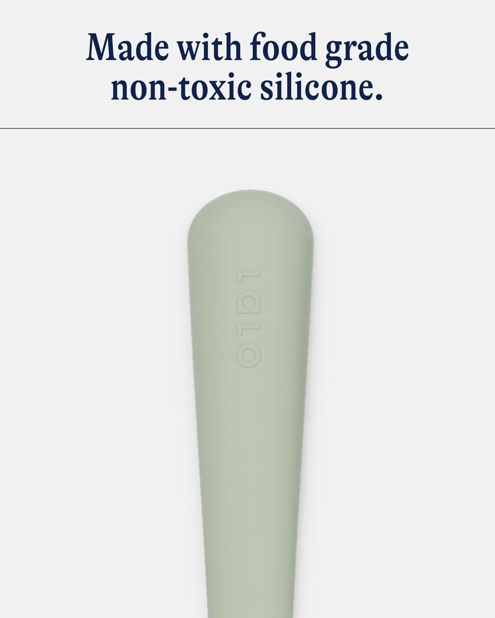 Two-piece Lalo utensils on a table setting, Sage color for calm dining