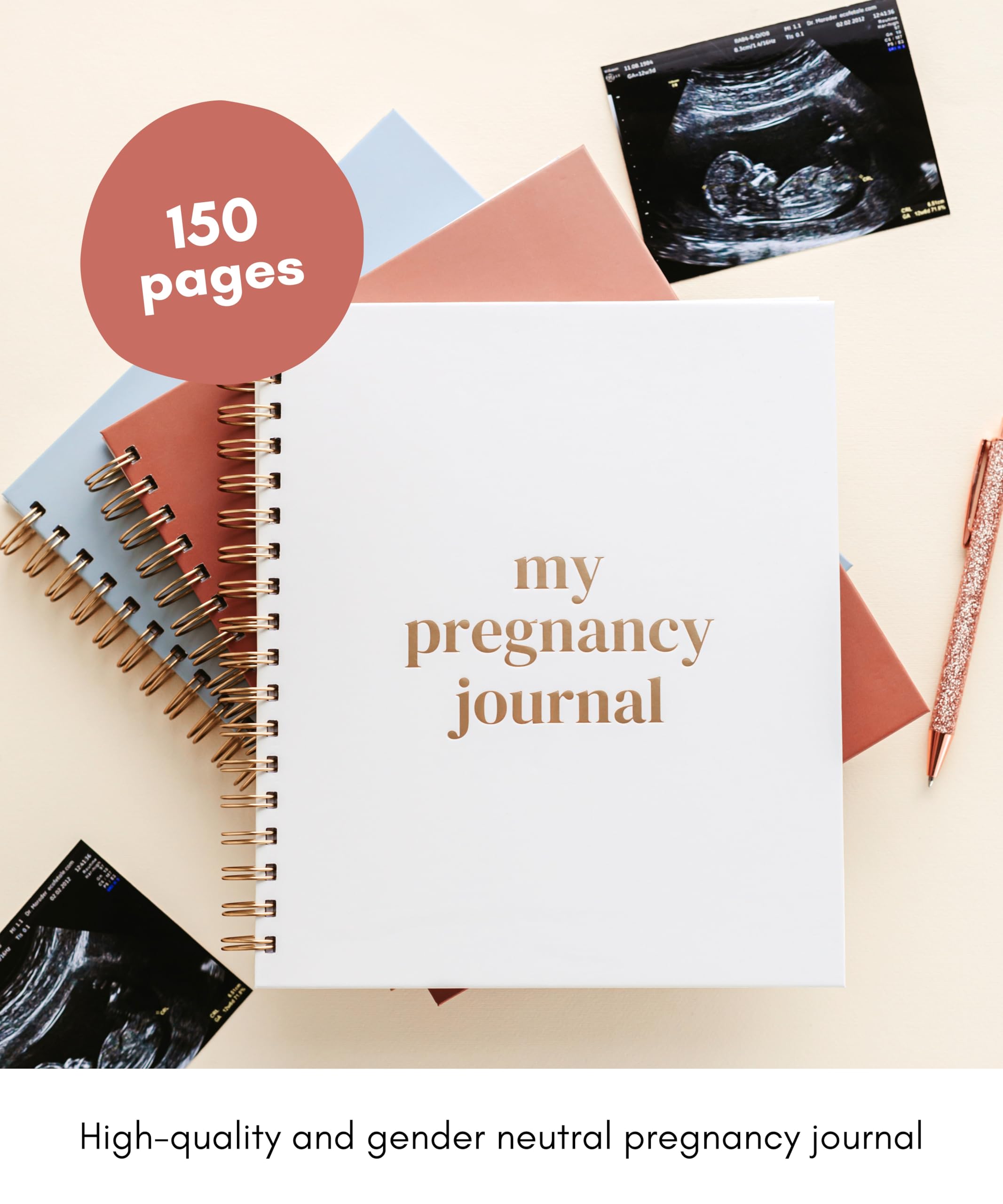 Lamare Pregnancy Journal hardcover and spiral binding for durability