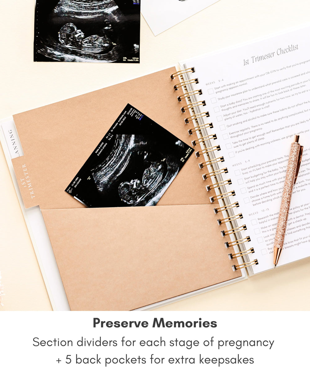 Lamare Pregnancy Journal letters to baby page for heartfelt messages