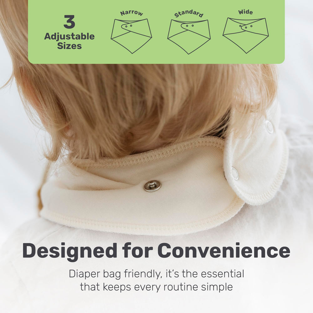 Lamb Babies Bandana Bib is gentle on the neck for teething days