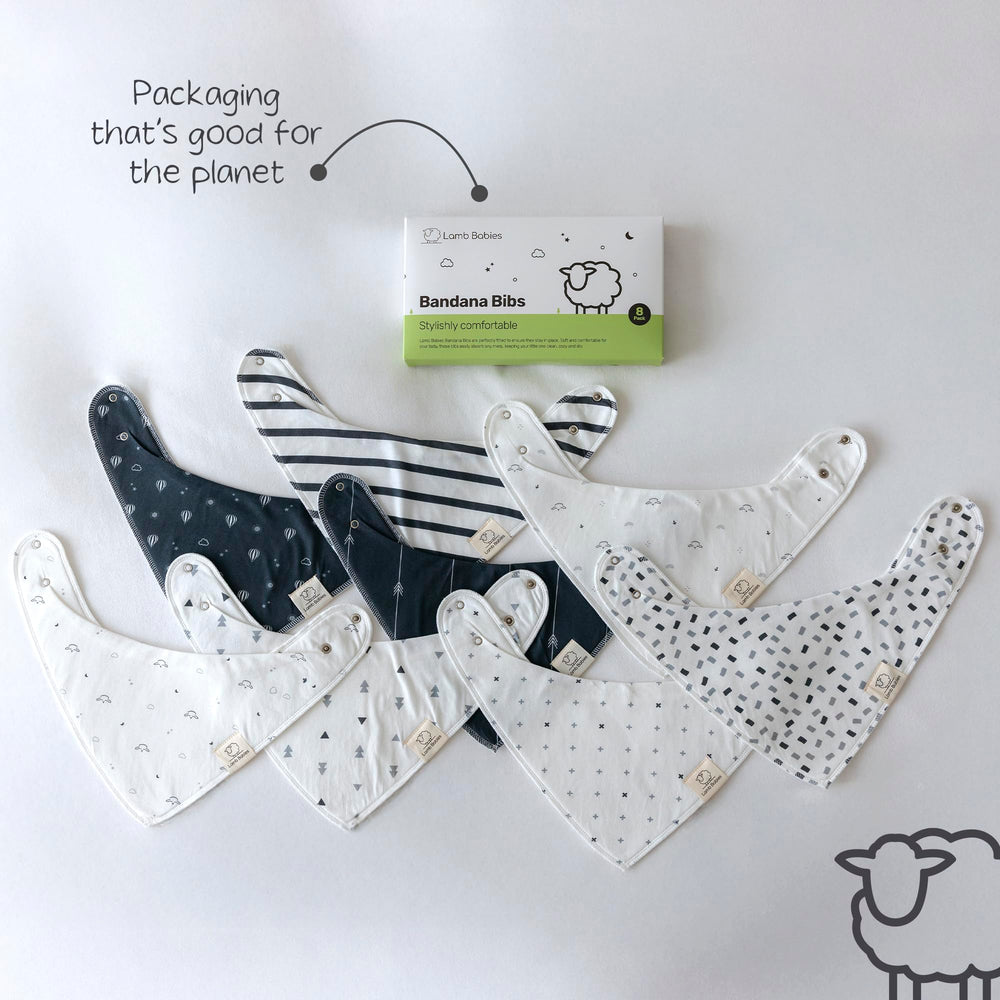 Lamb Babies bandana bib easy to wash and maintain softness.