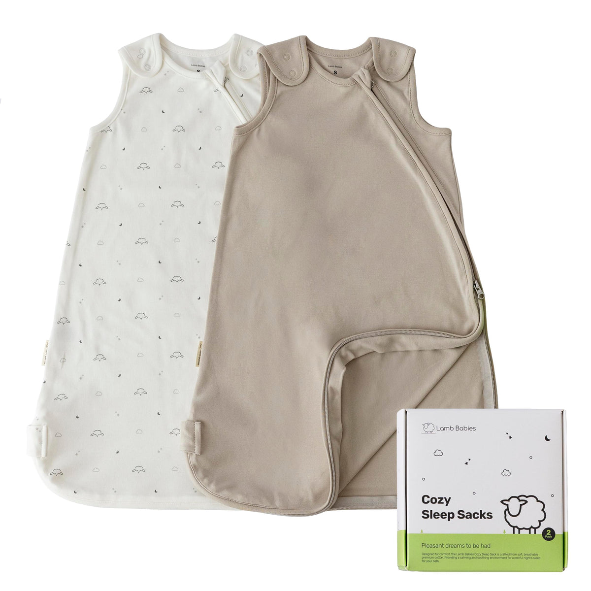 Lamb Babies cozy cotton sleep sack with soft touch for gentle nights
