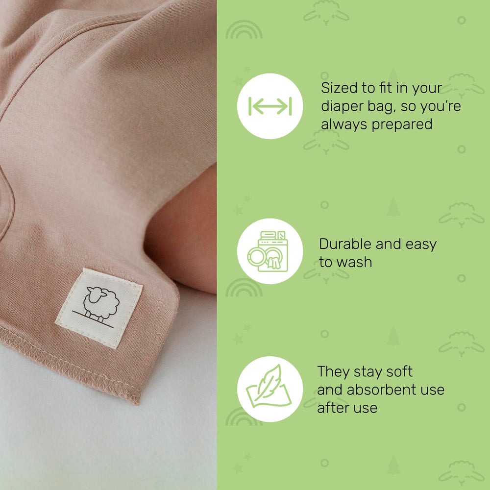 Lamb Babies Snug durable and easy-care burp cloths after many washes