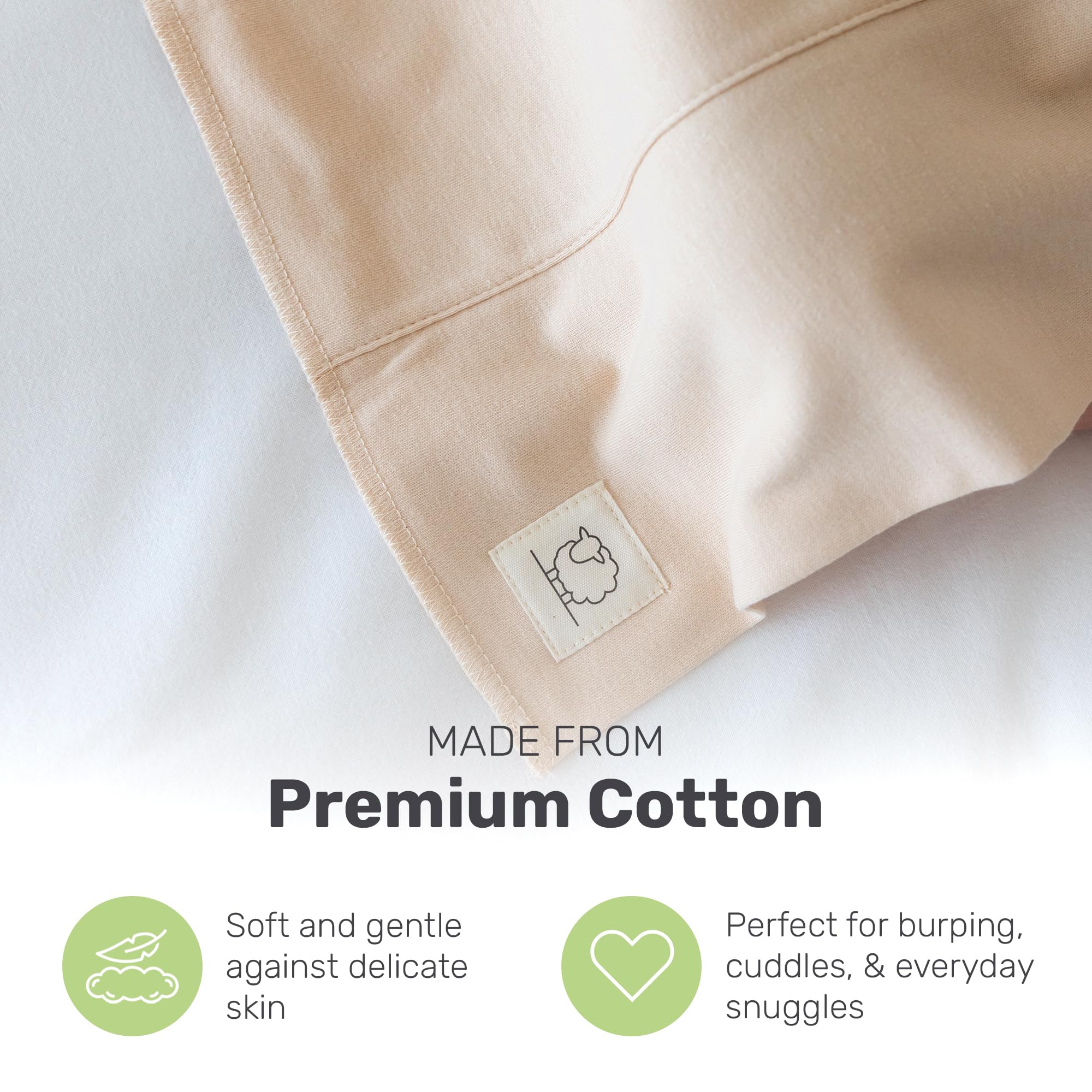 Lamb Babies Snug lightweight and breathable burp cloth for comfortable use